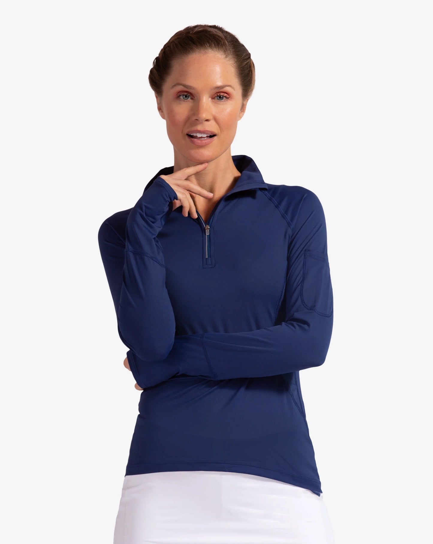 BloqUV Women’s Mock Zip Top