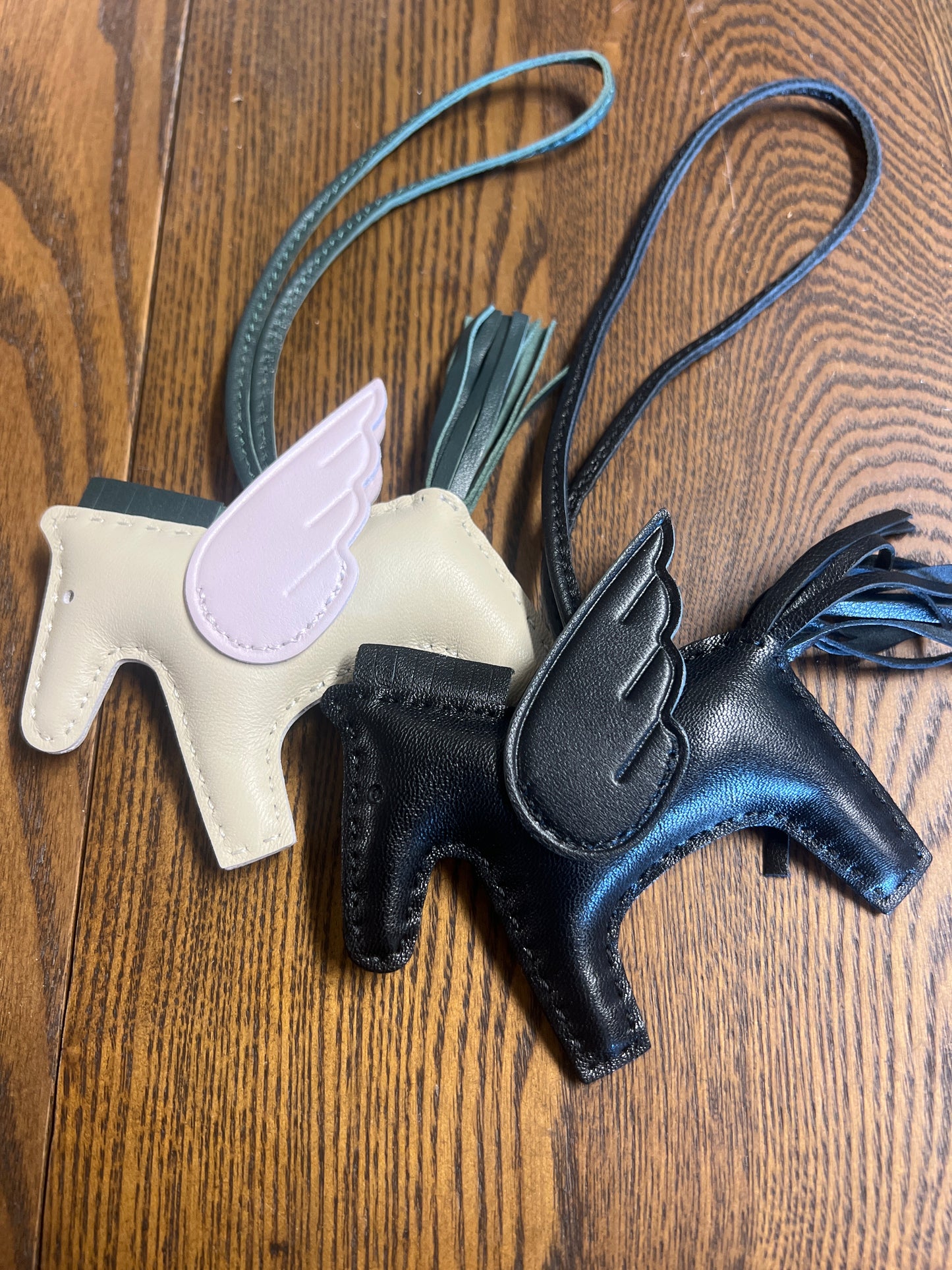 Luxe Leather Pegasus Horse Charm