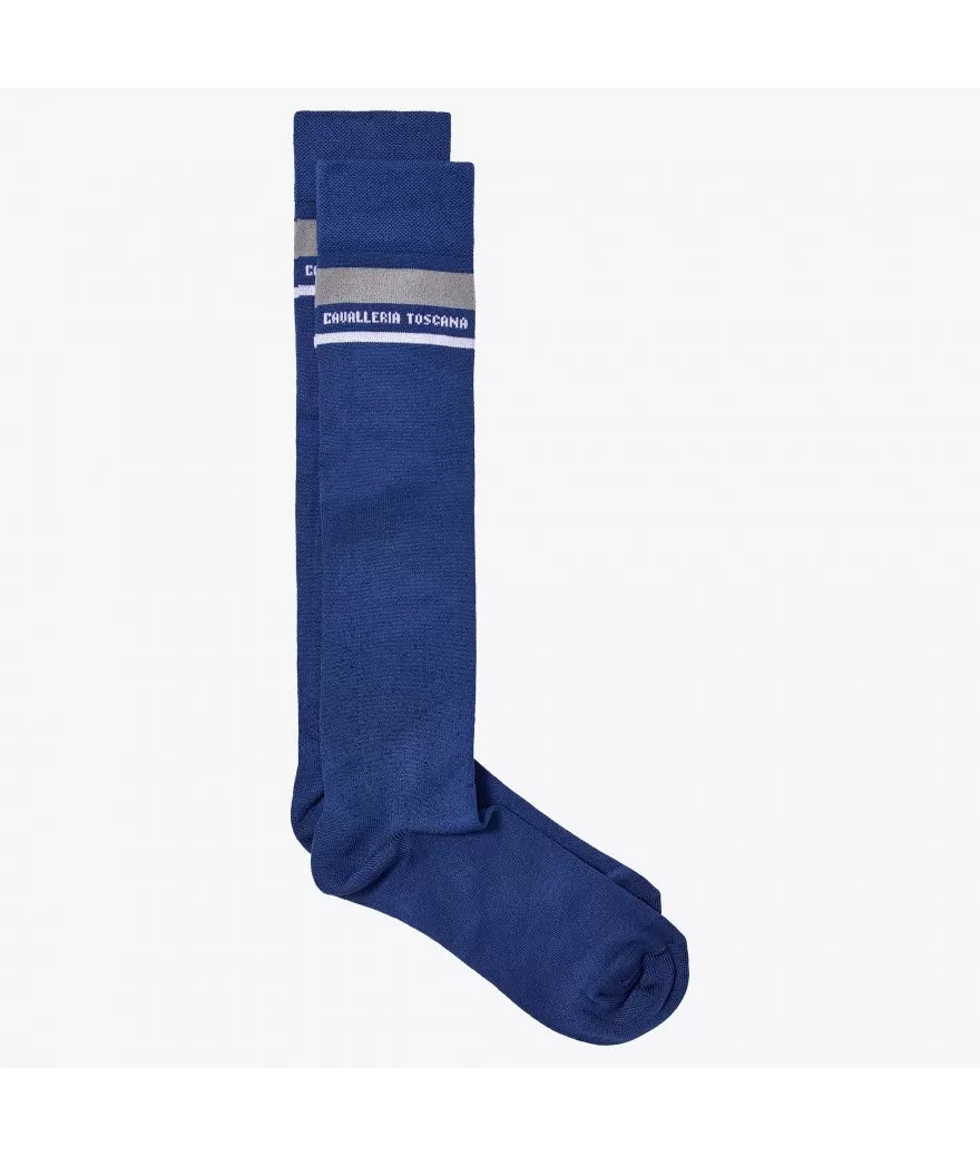 Cavalleria Toscana Embroidered CT Stripe Socks