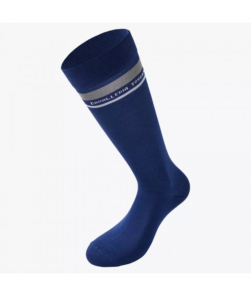 Cavalleria Toscana Embroidered CT Stripe Socks