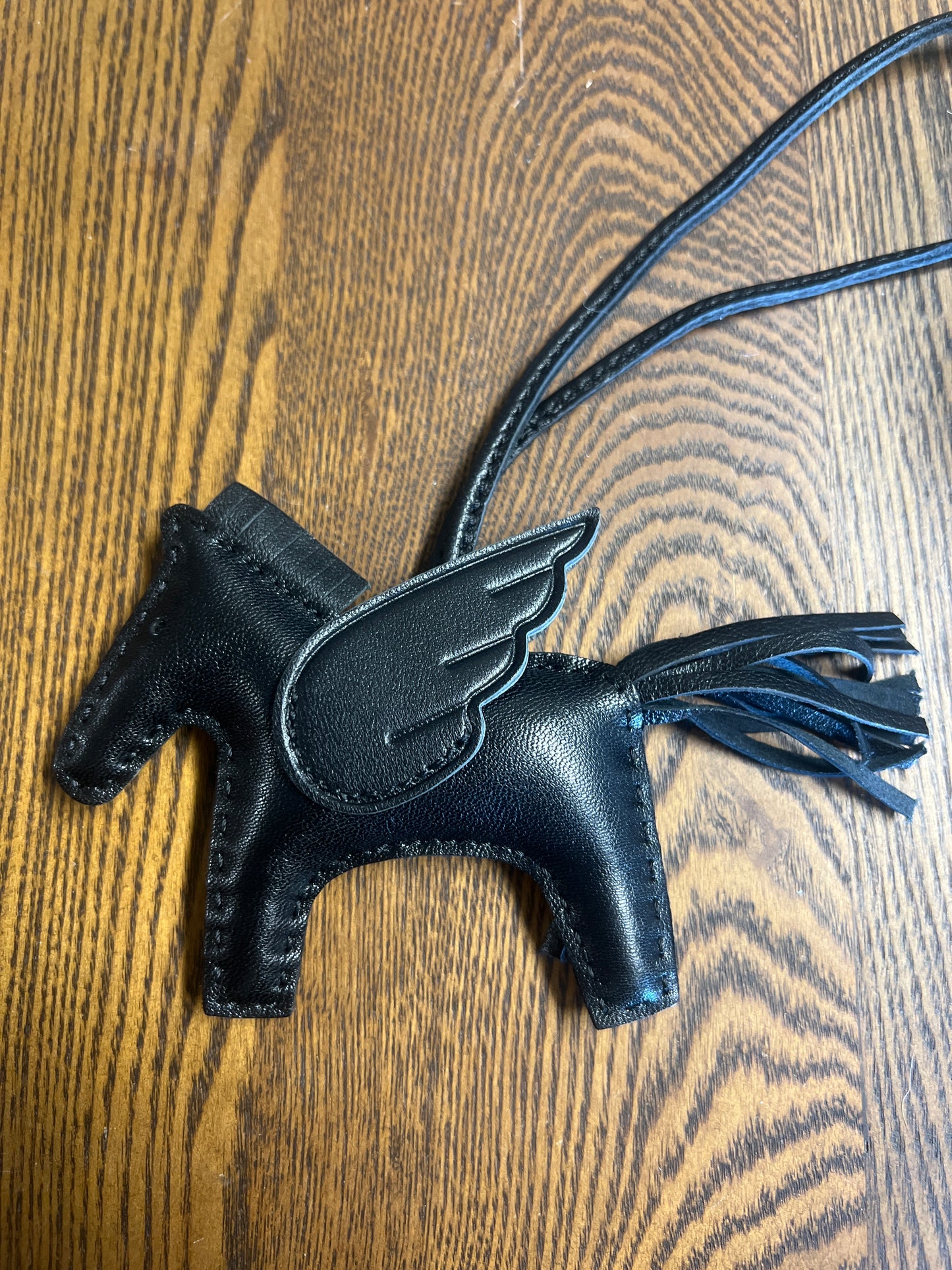 Luxe Leather Pegasus Horse Charm