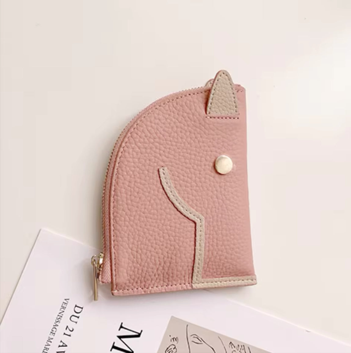 Luxe Leather Horse Head Coin Purse