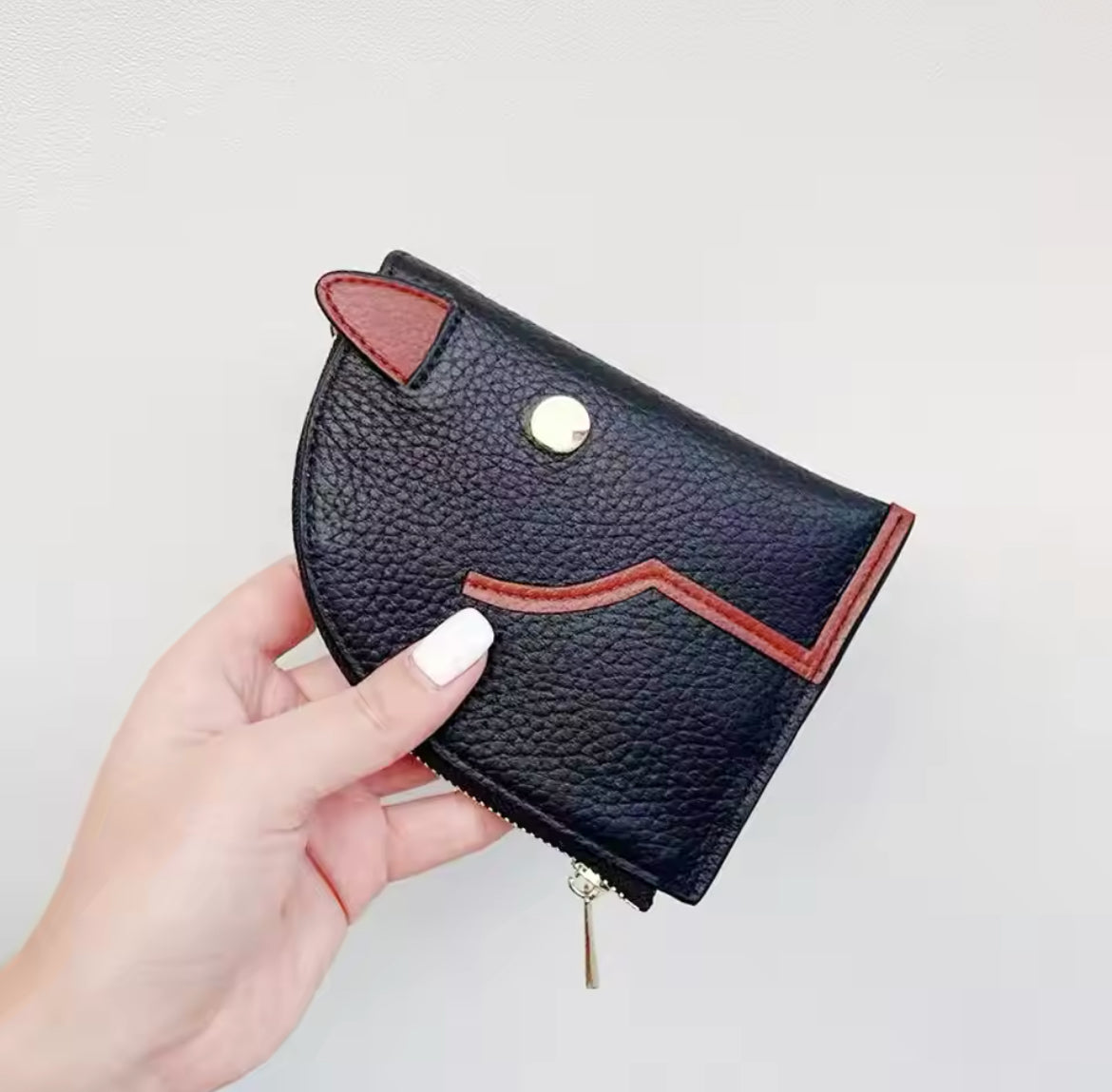 Luxe Leather Horse Head Coin Purse