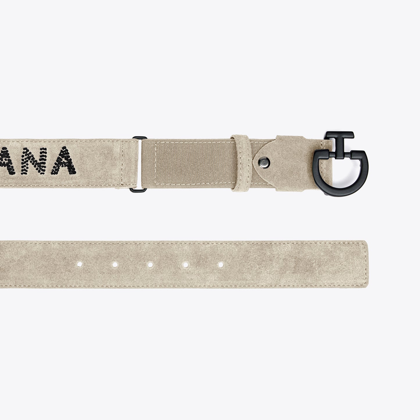 Cavalleria Toscana Women's Suede Belt with Tufted CT Logo