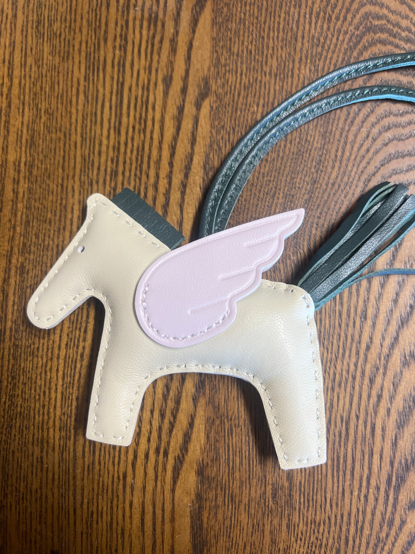 Luxe Leather Pegasus Horse Charm