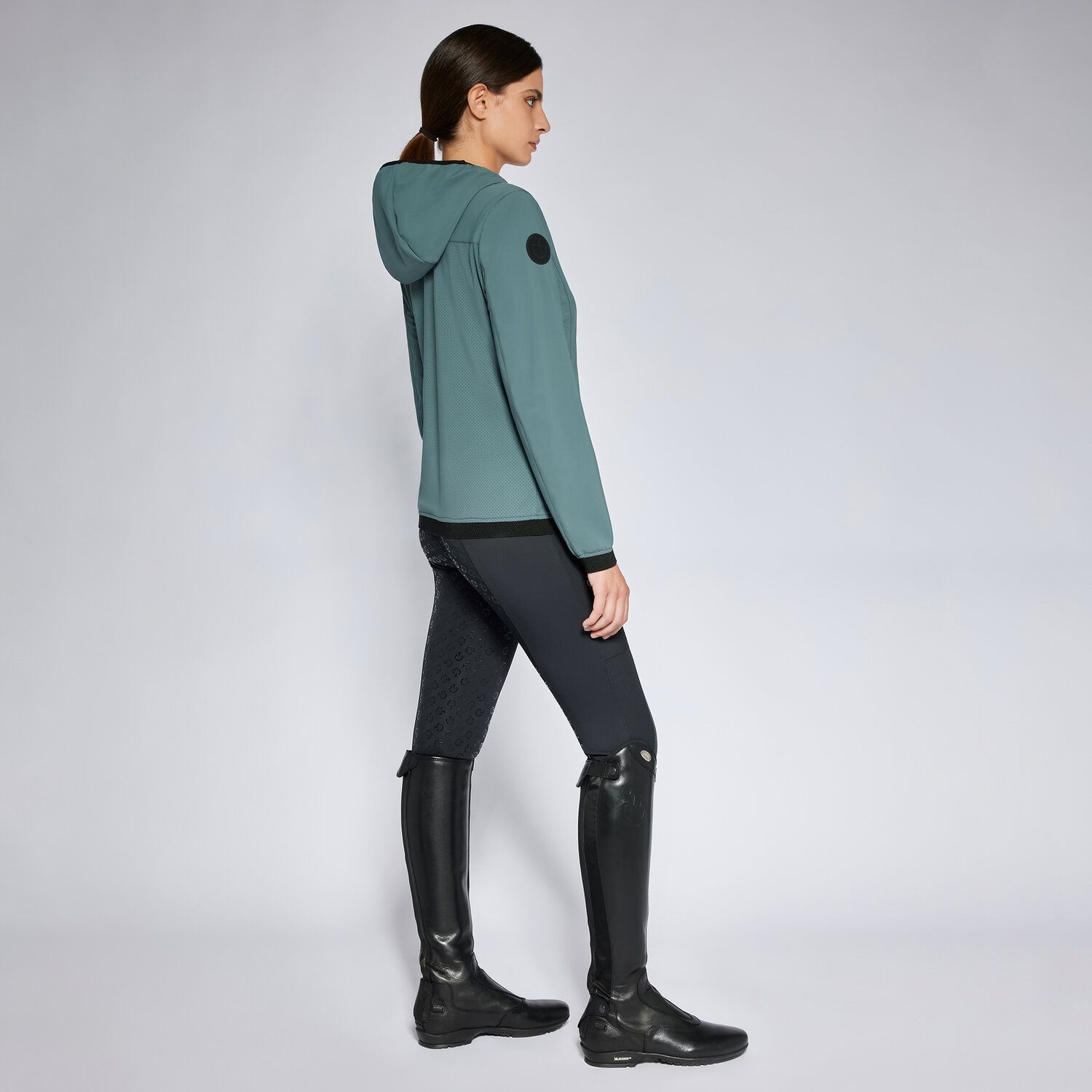 Cavalleria Toscana Perforated Jersey Hooded Softshell Jacket