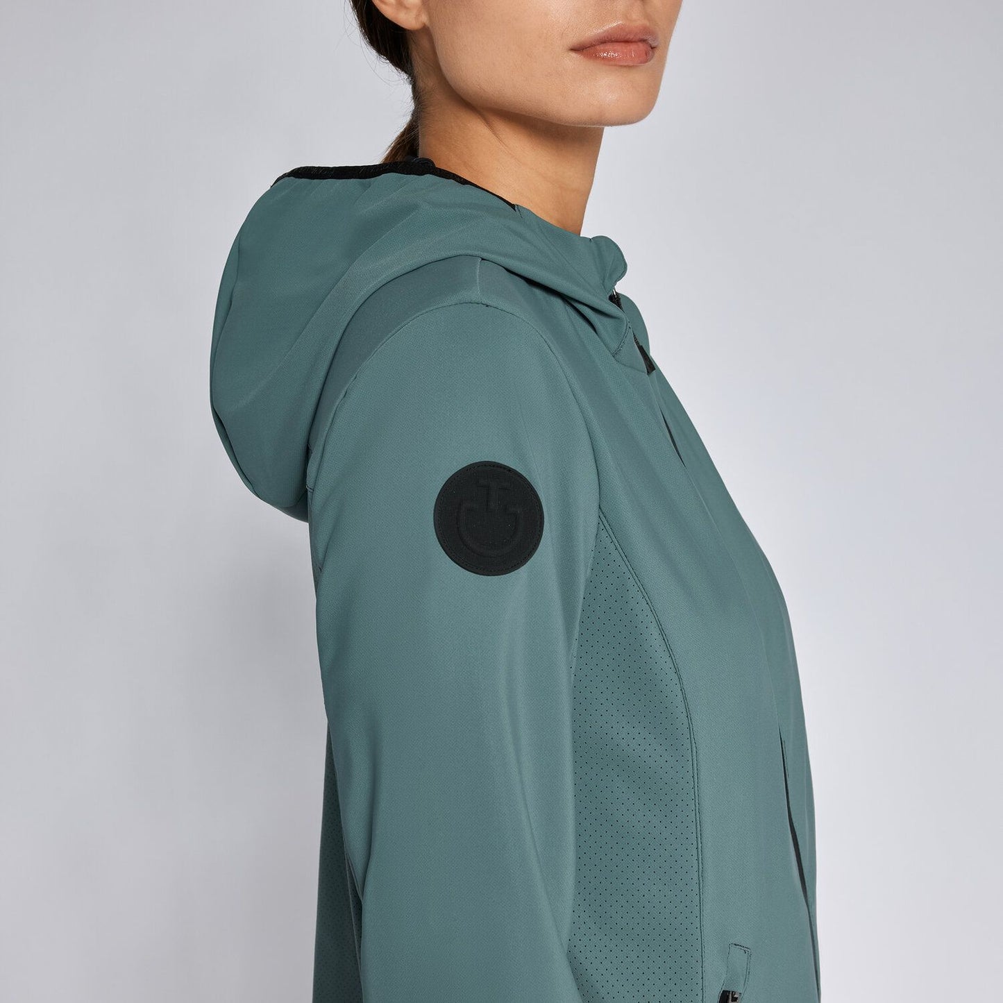 Cavalleria Toscana Perforated Jersey Hooded Softshell Jacket