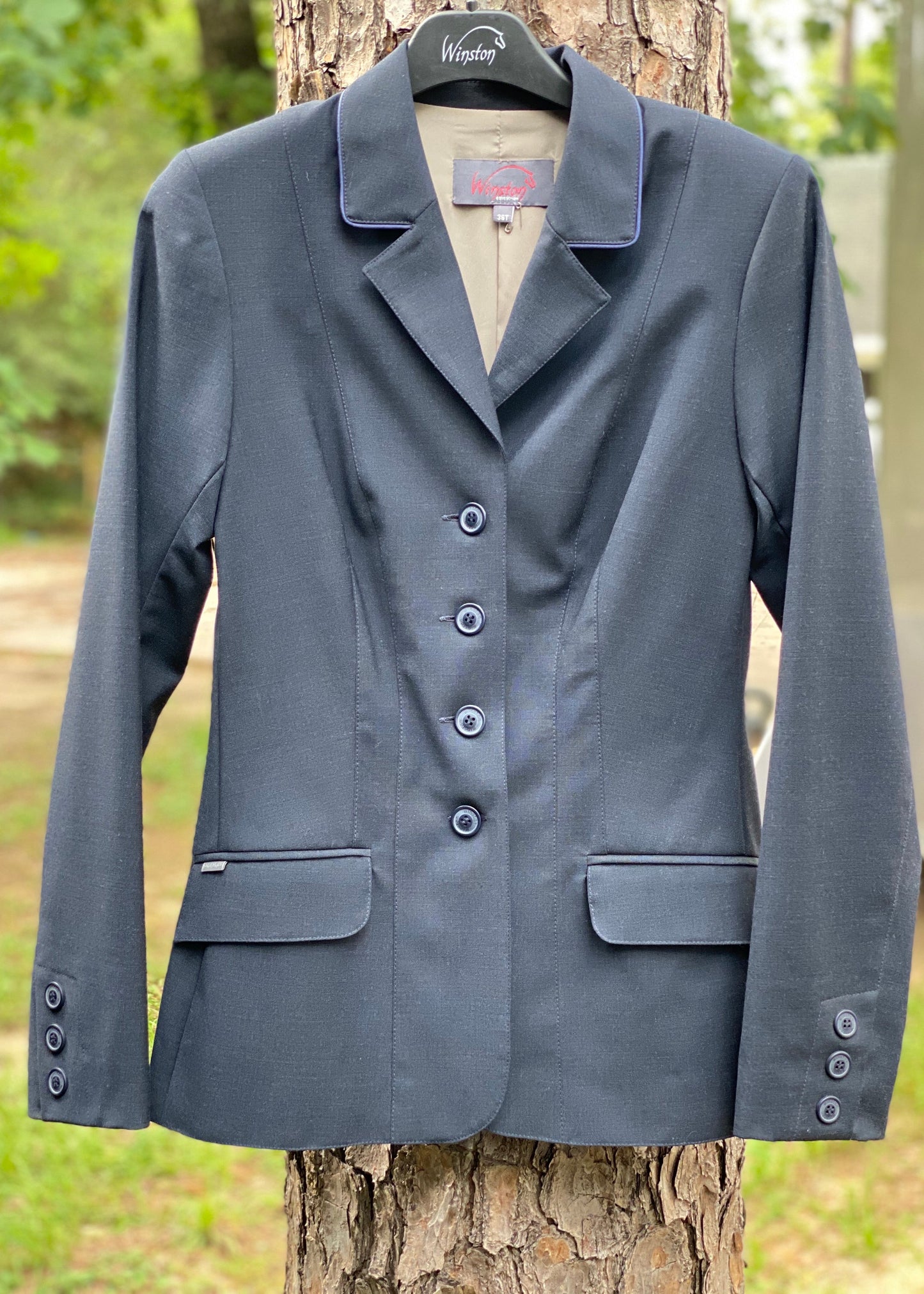 Winston Equestrian Coat Exclusive Midnight with Piping