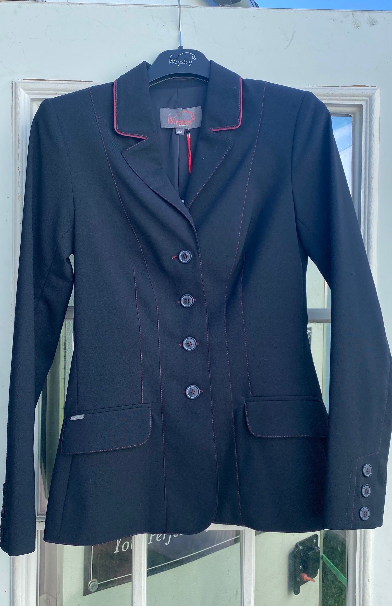 Winston Equestrian Navy Contrast Stitch Coat