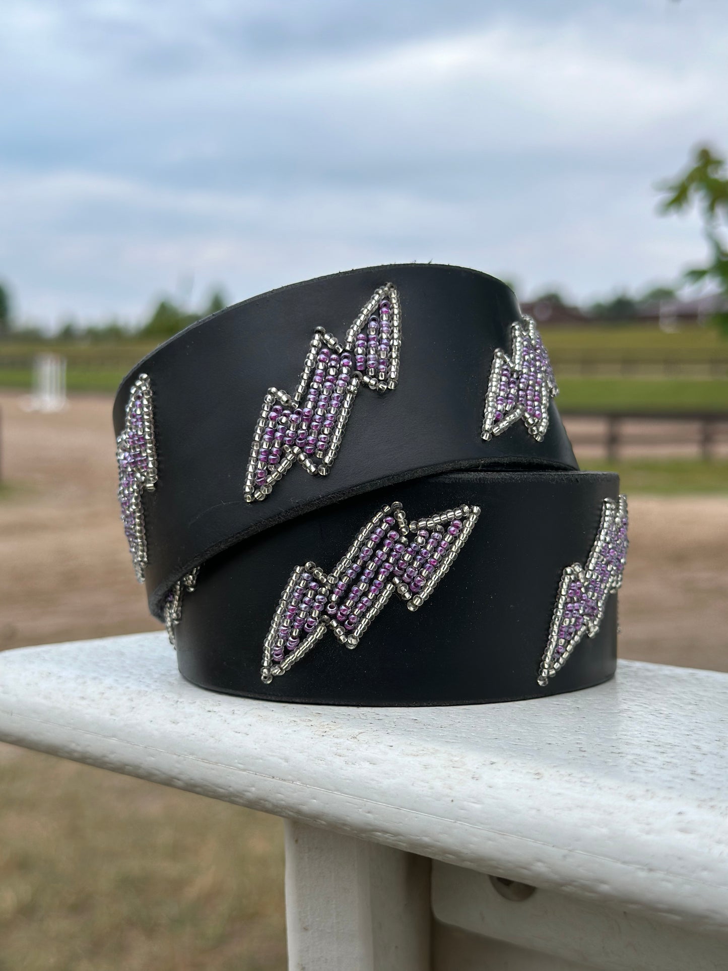 Luxe Lightening Bolts and Flames Wide Zinj Belts