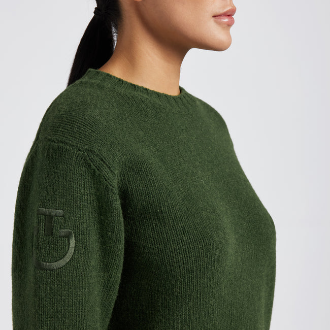 Cavalleria Toscana Women's CT Lambswool Oversized Crew Neck