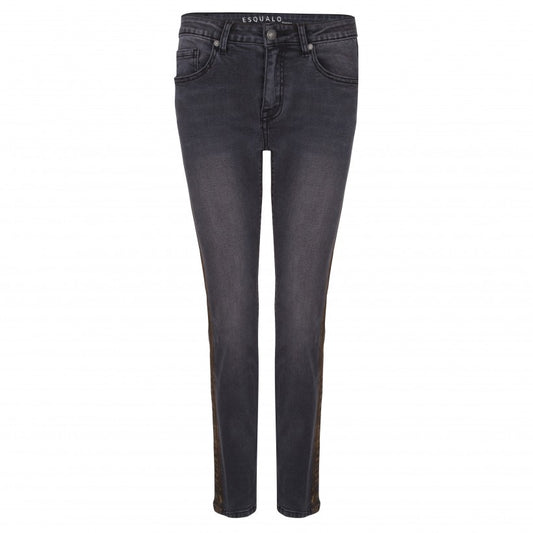 Esqualo Bronze Metallic side stripe Jean - Luxe EQ