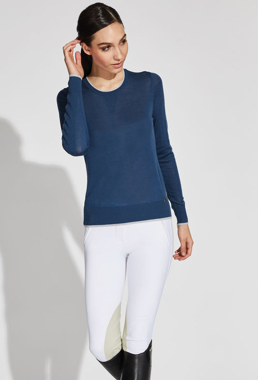 Asmar Equestrian Hailey Crew Neck Merino Sweater - Luxe EQ