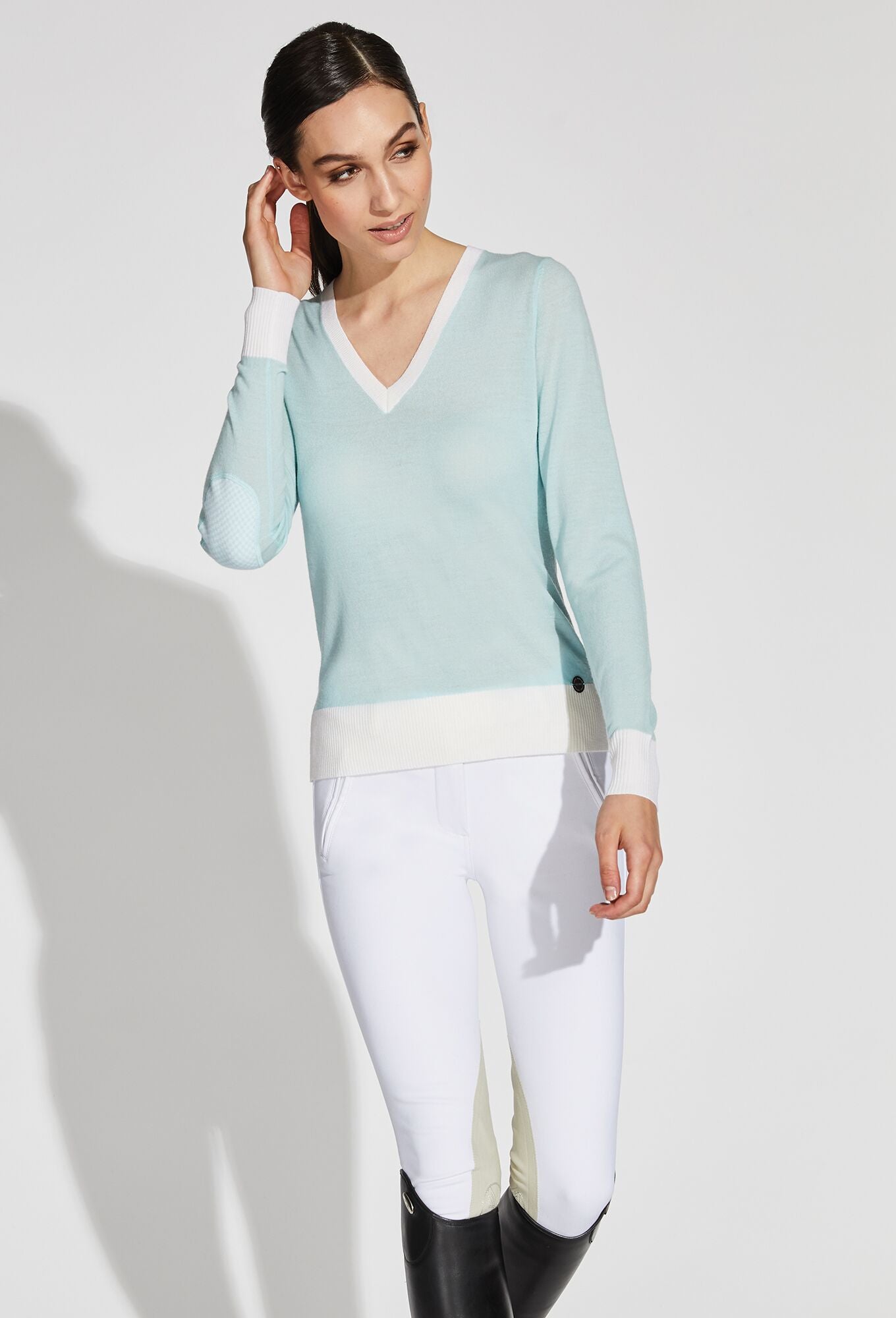 Asmar Equestrian Jane V-Neck Merino Sweater - Luxe EQ