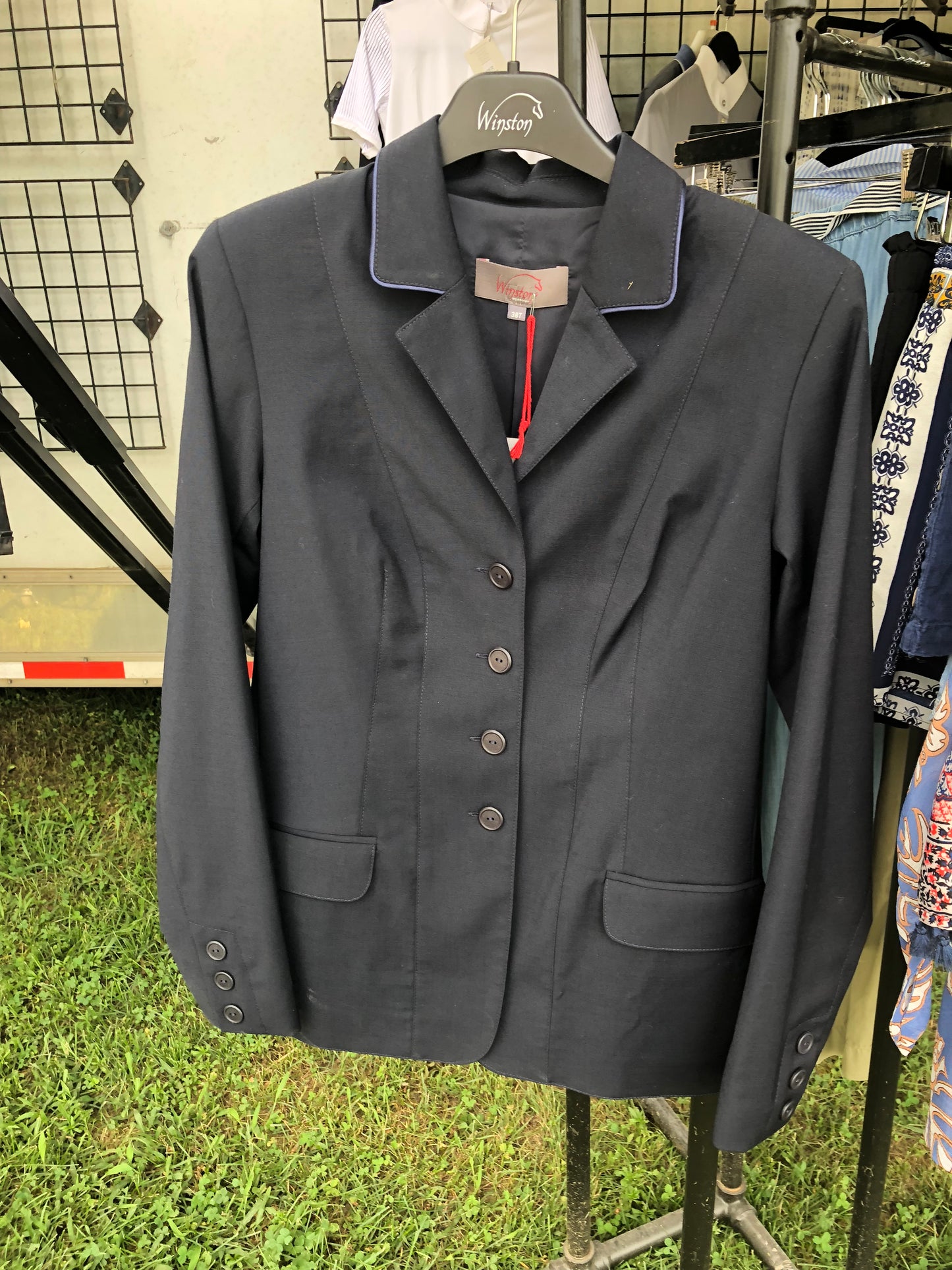 Winston Equestrian Coat Exclusive Navy W Navy Piping - Luxe EQ