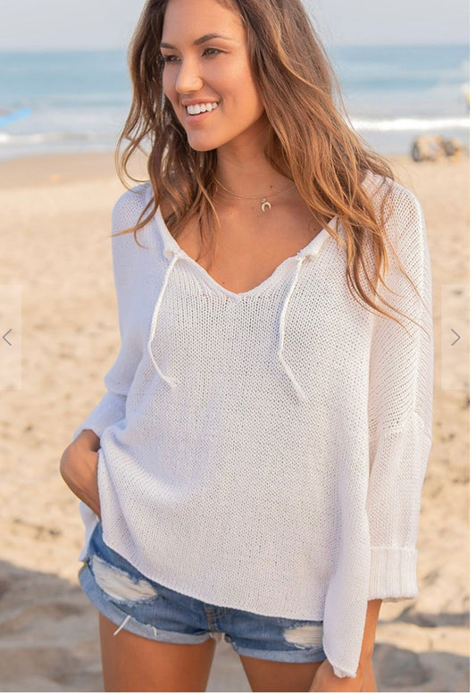 Wooden Ships Savannah Open Neck Boho Sweater