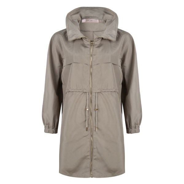 Esqualo Olive Cinch Waist Parka - Luxe EQ