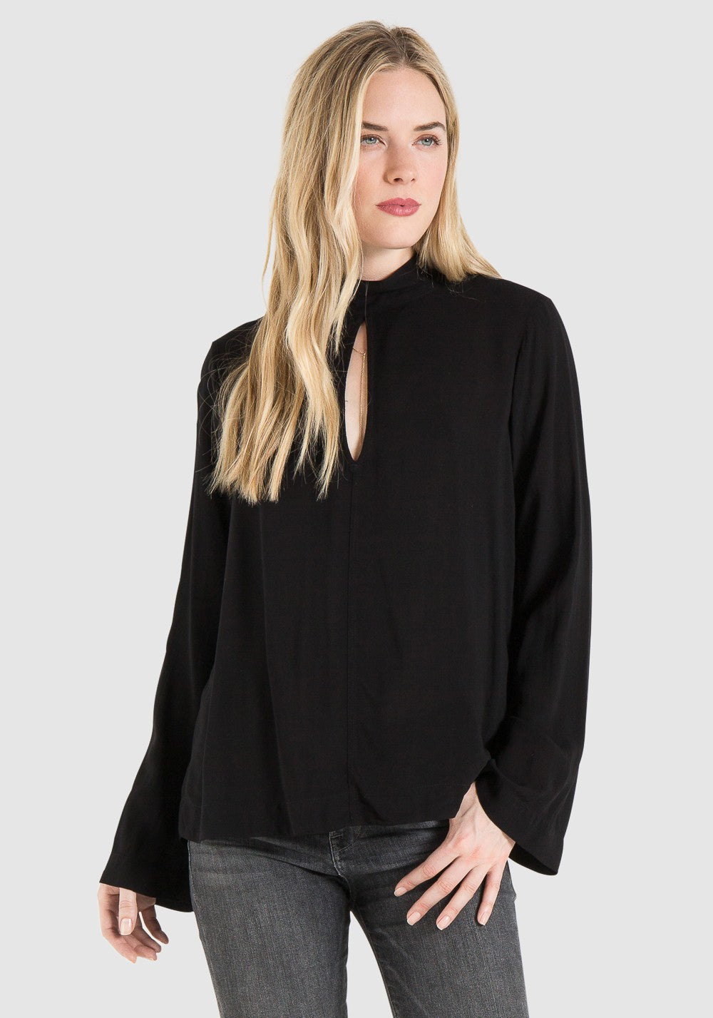 Bella Dahl Bella Dahl Bell Sleeve Mock Neck - Luxe EQ