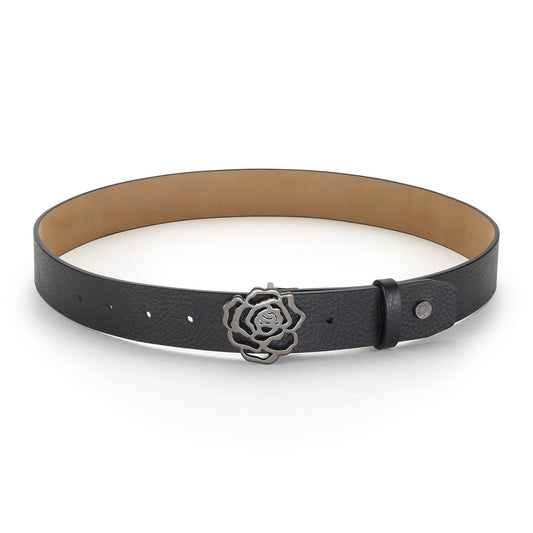 Hannah Childs Rose Buckle Belt Black Matte - Luxe EQ