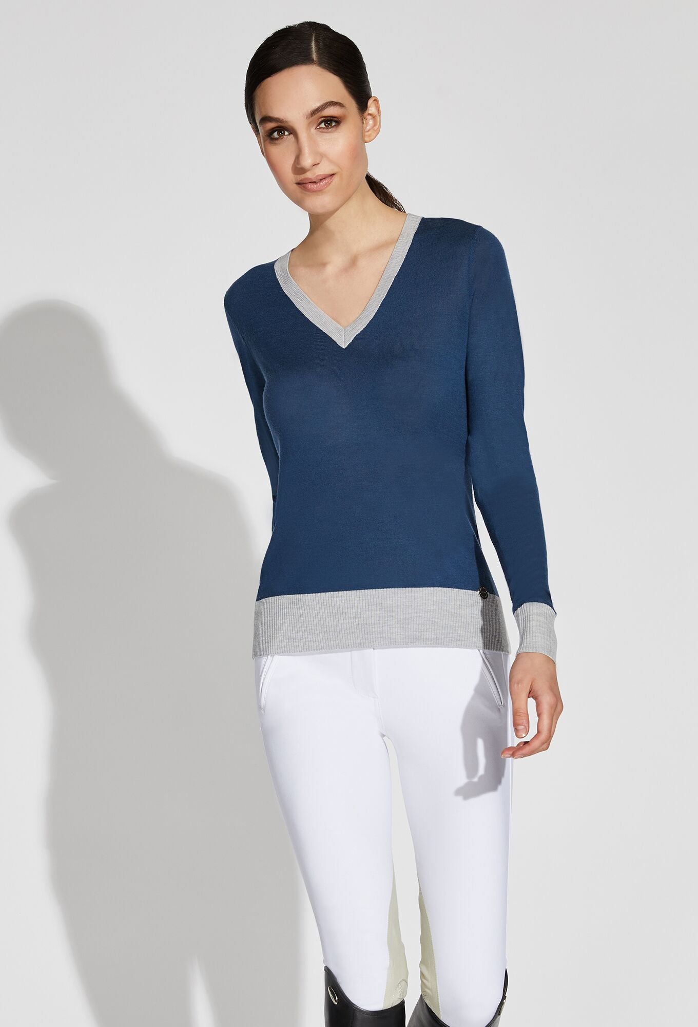 Asmar Equestrian Jane V-Neck Merino Sweater - Luxe EQ