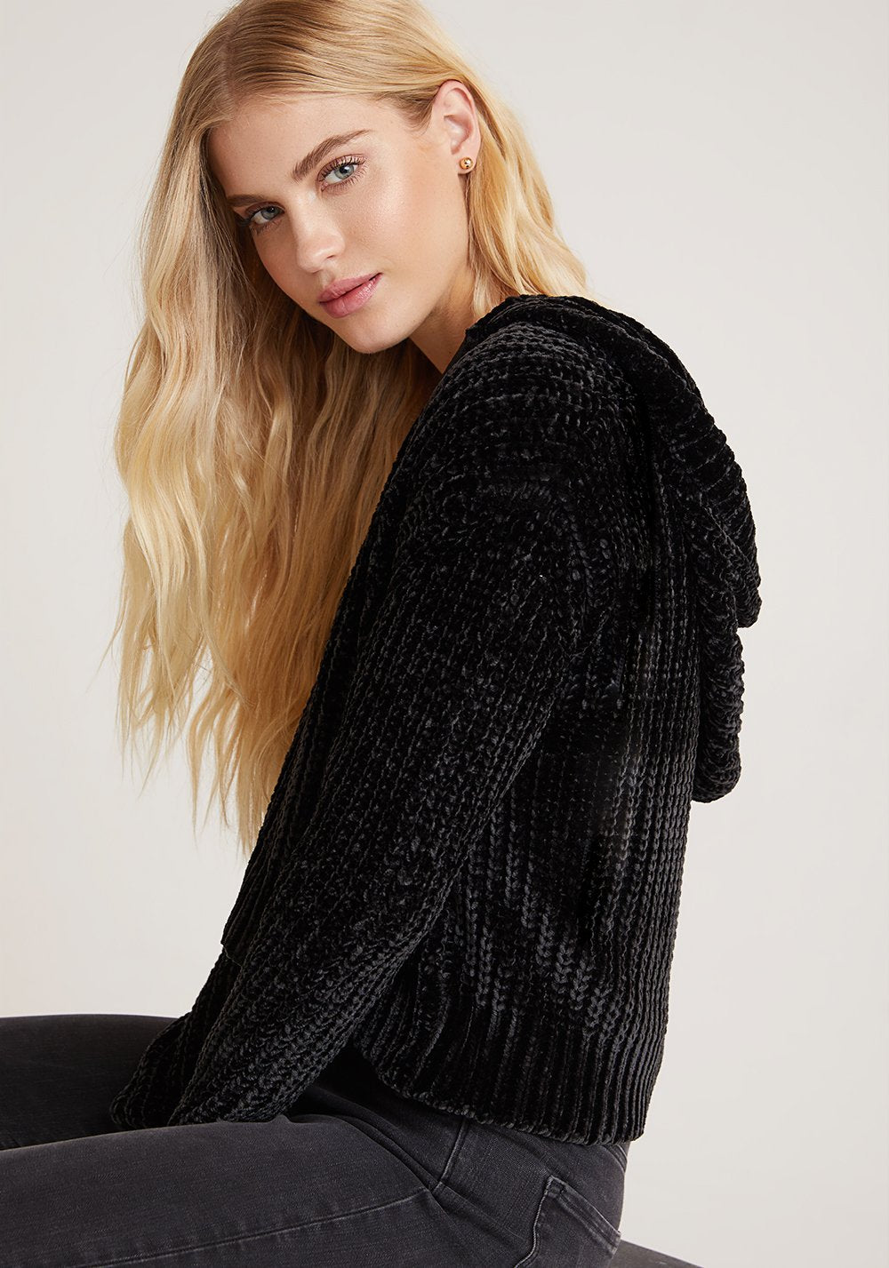 Bella Dahl Chenille Sweater Hoodie - Luxe EQ