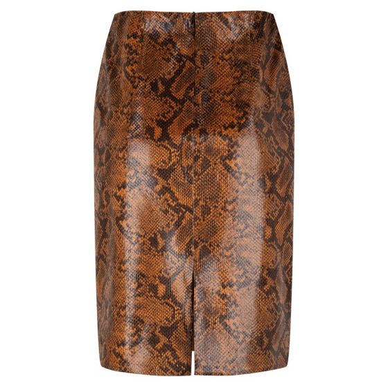 Esqualo Snake print skirt PU leather look