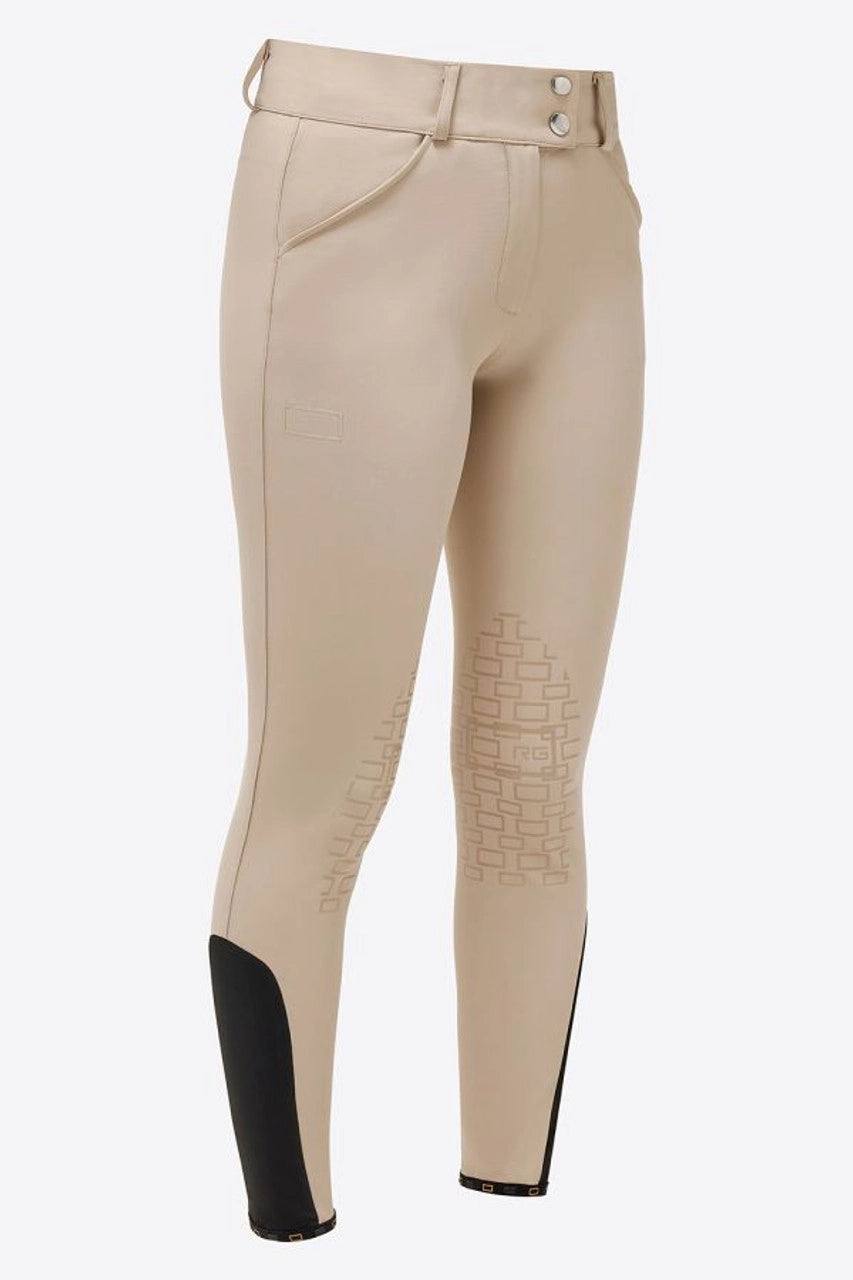 RG High Waist Riding Breeches Beige with Logo