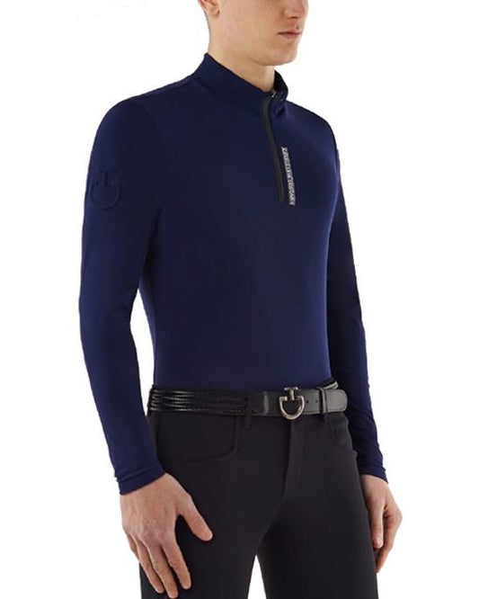 Cavalleria Toscana Men’s Front ZIP Sport Polo - Luxe EQ