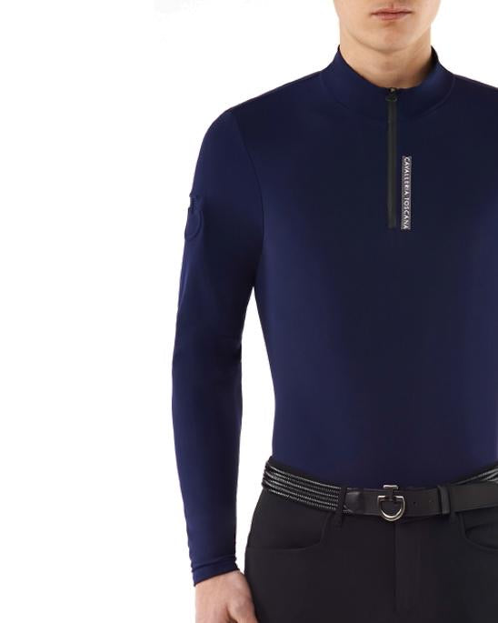 Cavalleria Toscana Men’s Front ZIP Sport Polo - Luxe EQ