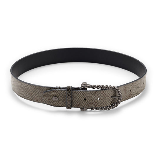 Hannah Childs Lifestyle Gunmetal Python Belt - Luxe EQ