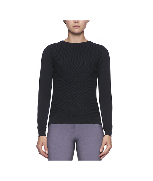 Cavalleria Toscana Honeycomb Crew Neck Sweater