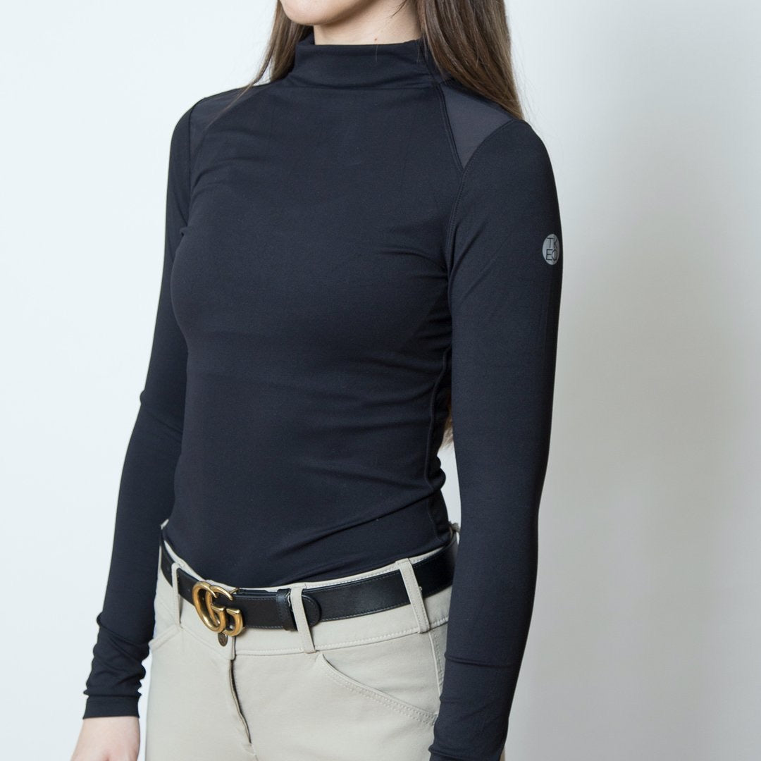 TKEQ Chloe High Collar Technical Top