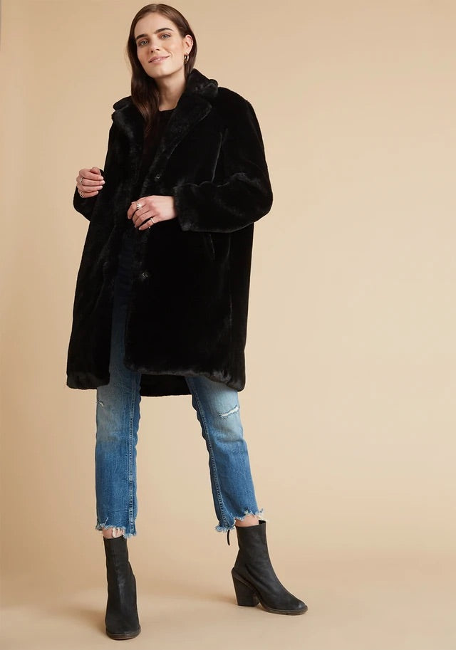 Bella Dahl Fur Midi Coat