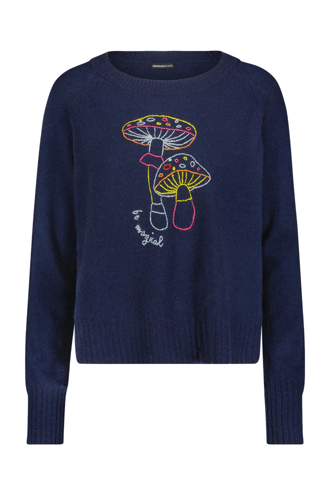 Minnie Rose Cashmere Shroom Crew Sweater